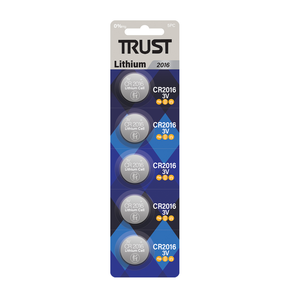 CR2016 Coin 3V (5-Pack)