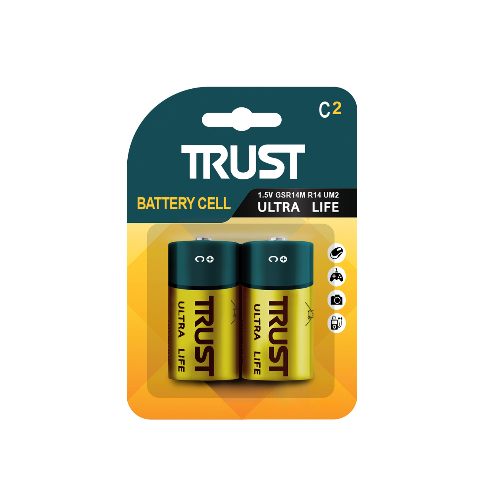 ULTRA LIFE C Size 1.5V–Pack of 2